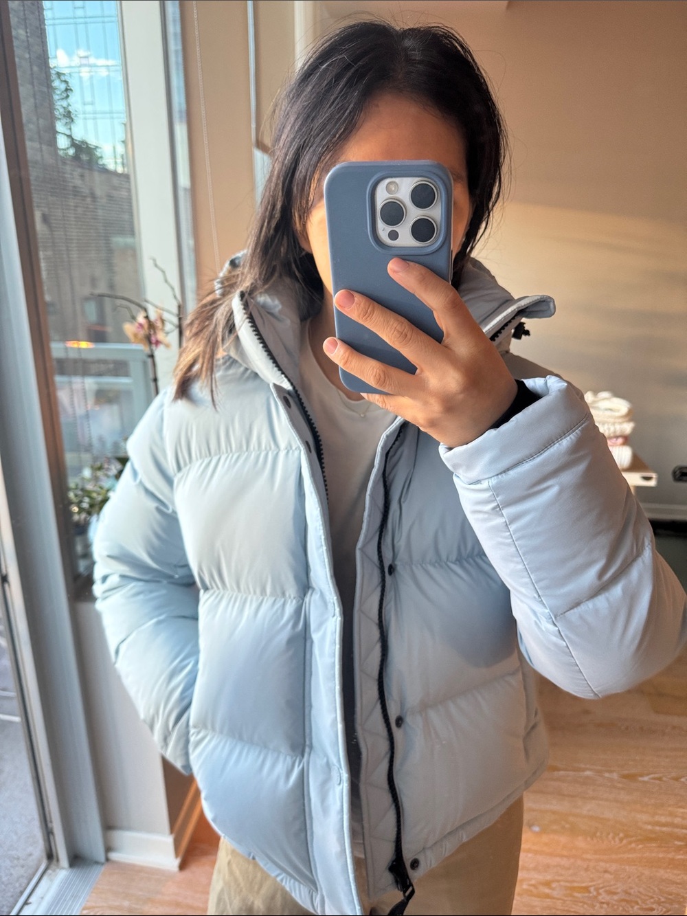 Superpuff Aritzia Jacket Shorty Dew Blue XS NWT NEW